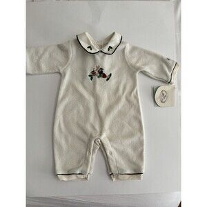 NWT Vintage Brambly Hedge Collared Christmas One-piece Size 0-3 Mos